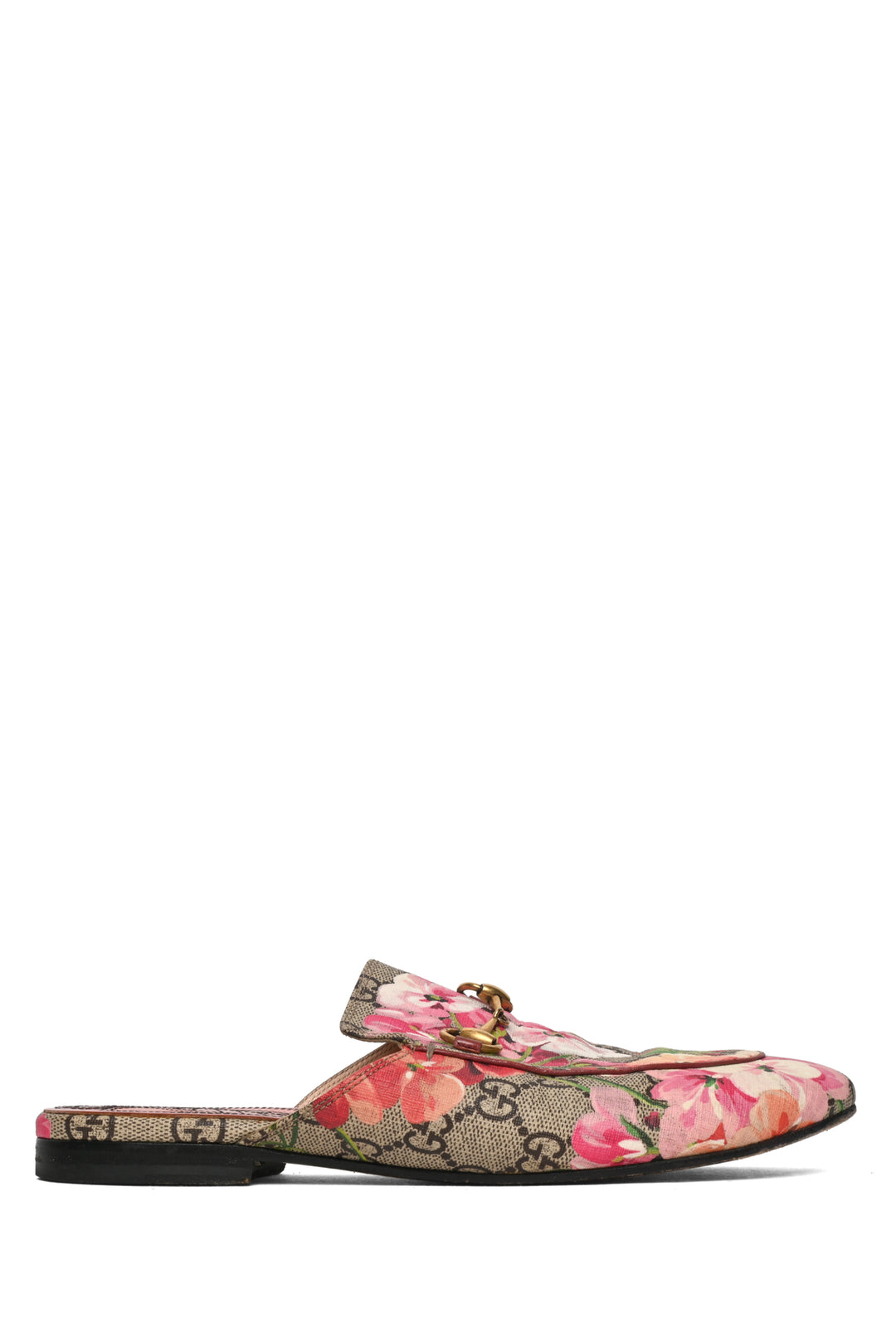 Gucci Size 37 Princetown GG Blooms Loafers