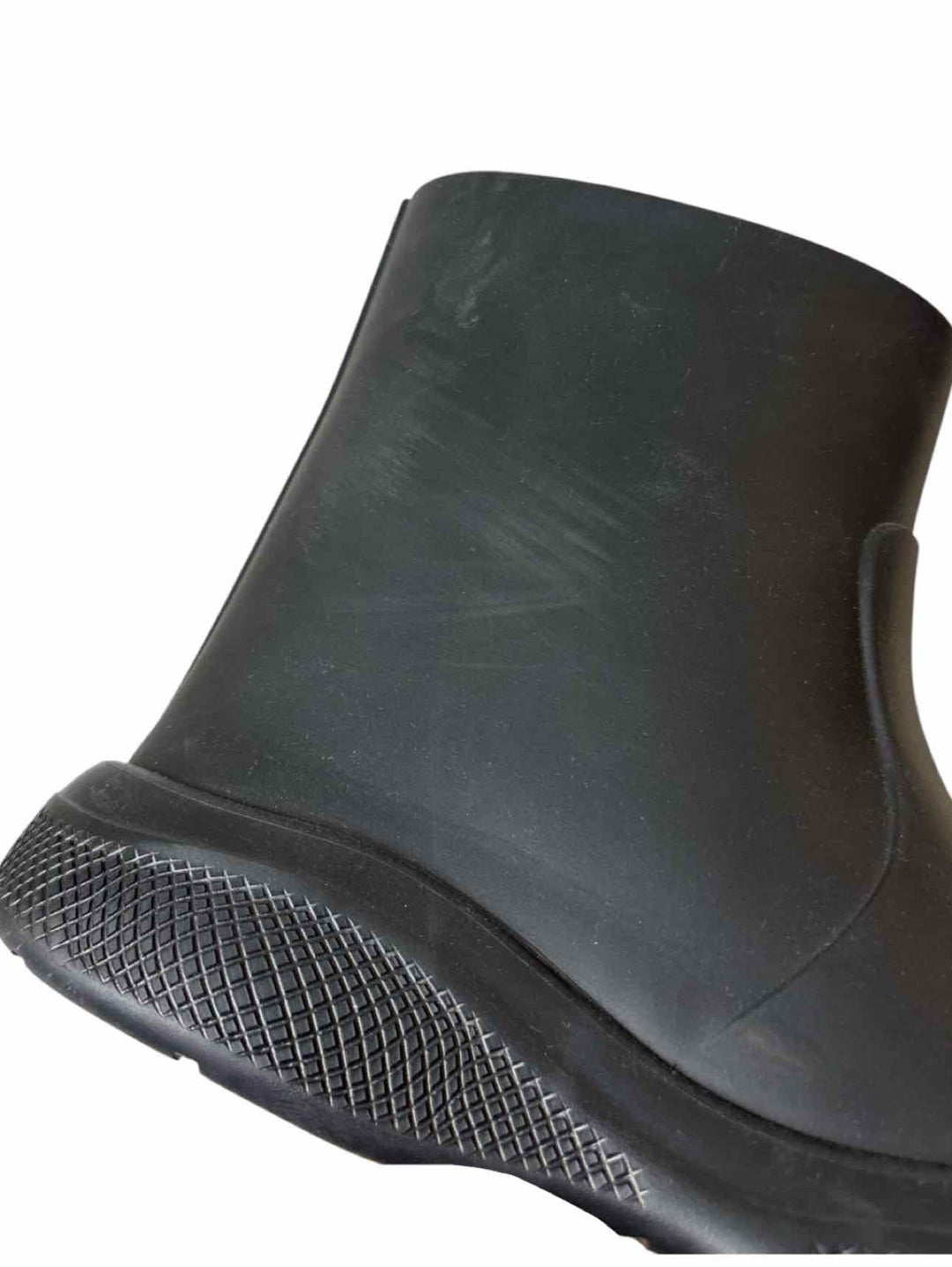 Prada Size 38 Mellow Rubber Ankle Boots