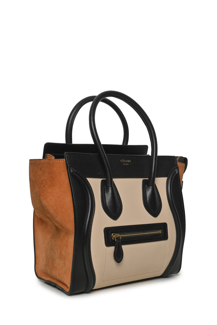 Celine 2015 Tri Colour Micro Luggage Tote