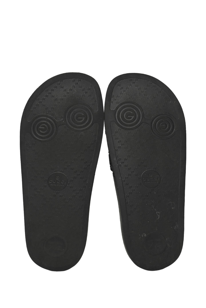 Gucci Size 37 Rubber GG Monogram Slides
