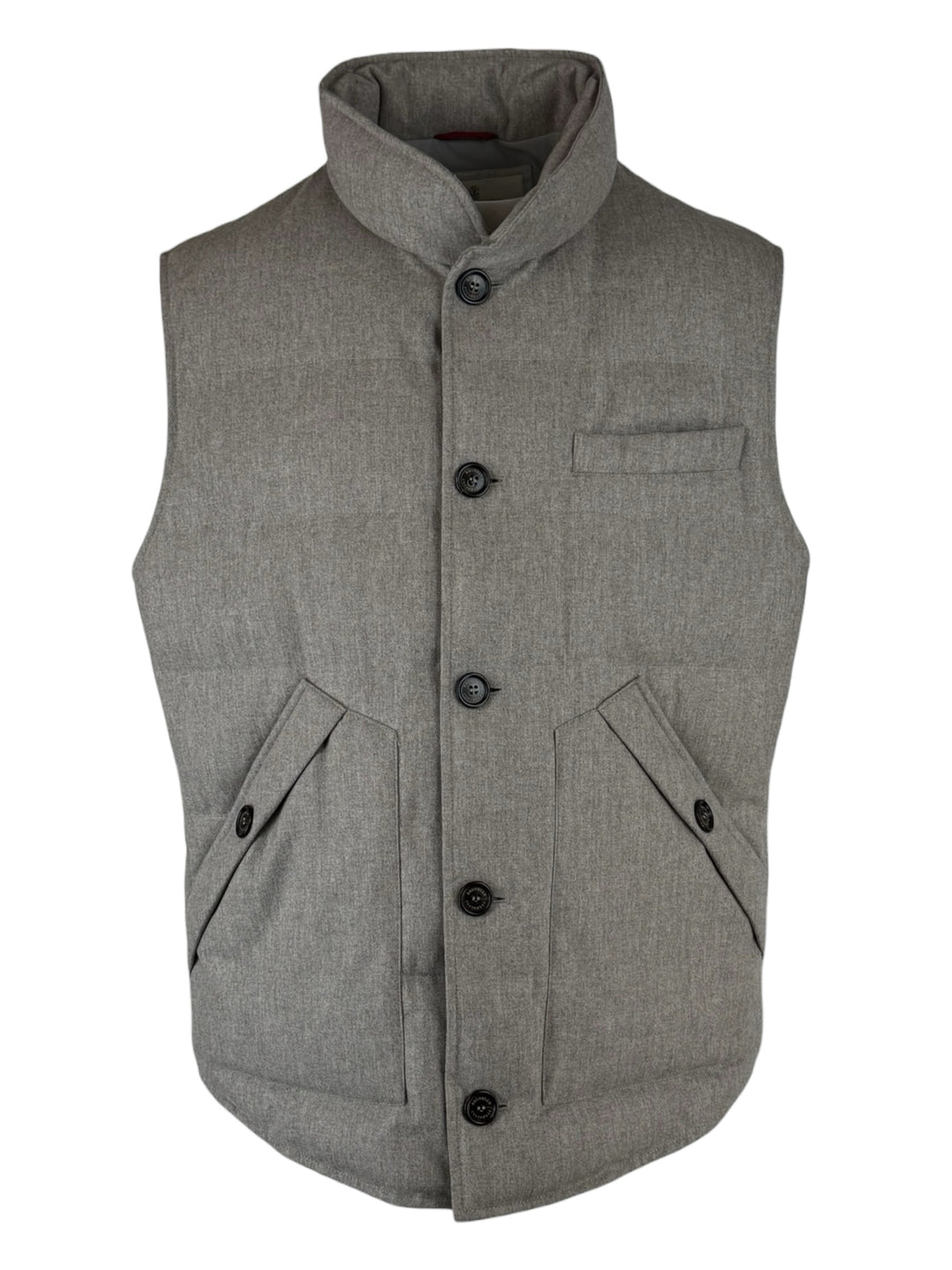 Brunello Cucinelli Size XXL Men's Wool, Silk & Cashmere Quilted Padded Vest