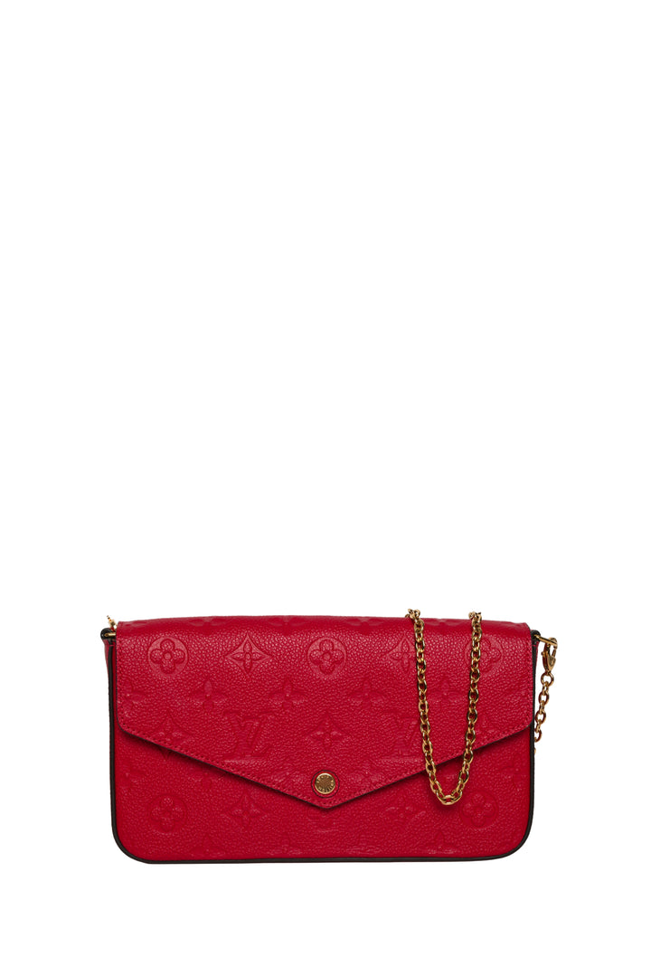 Louis Vuitton Monogram Empreinte Leather Felicie Pochette Chain Wallet Crossbody