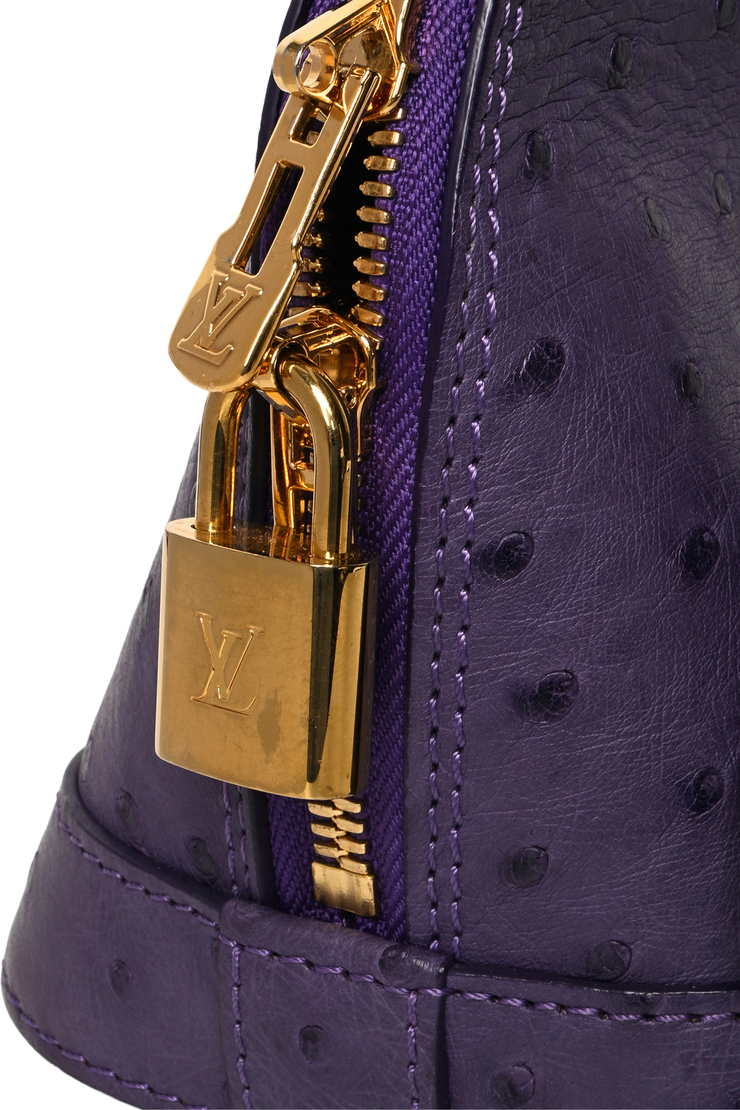 Louis Vuitton 2014 Ostrich Alma BB Shoulder Bag