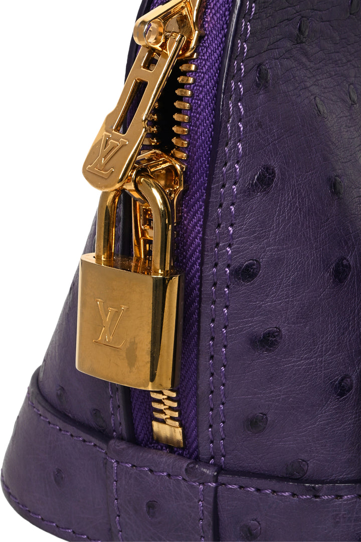Louis Vuitton 2014 Ostrich Alma BB Shoulder Bag