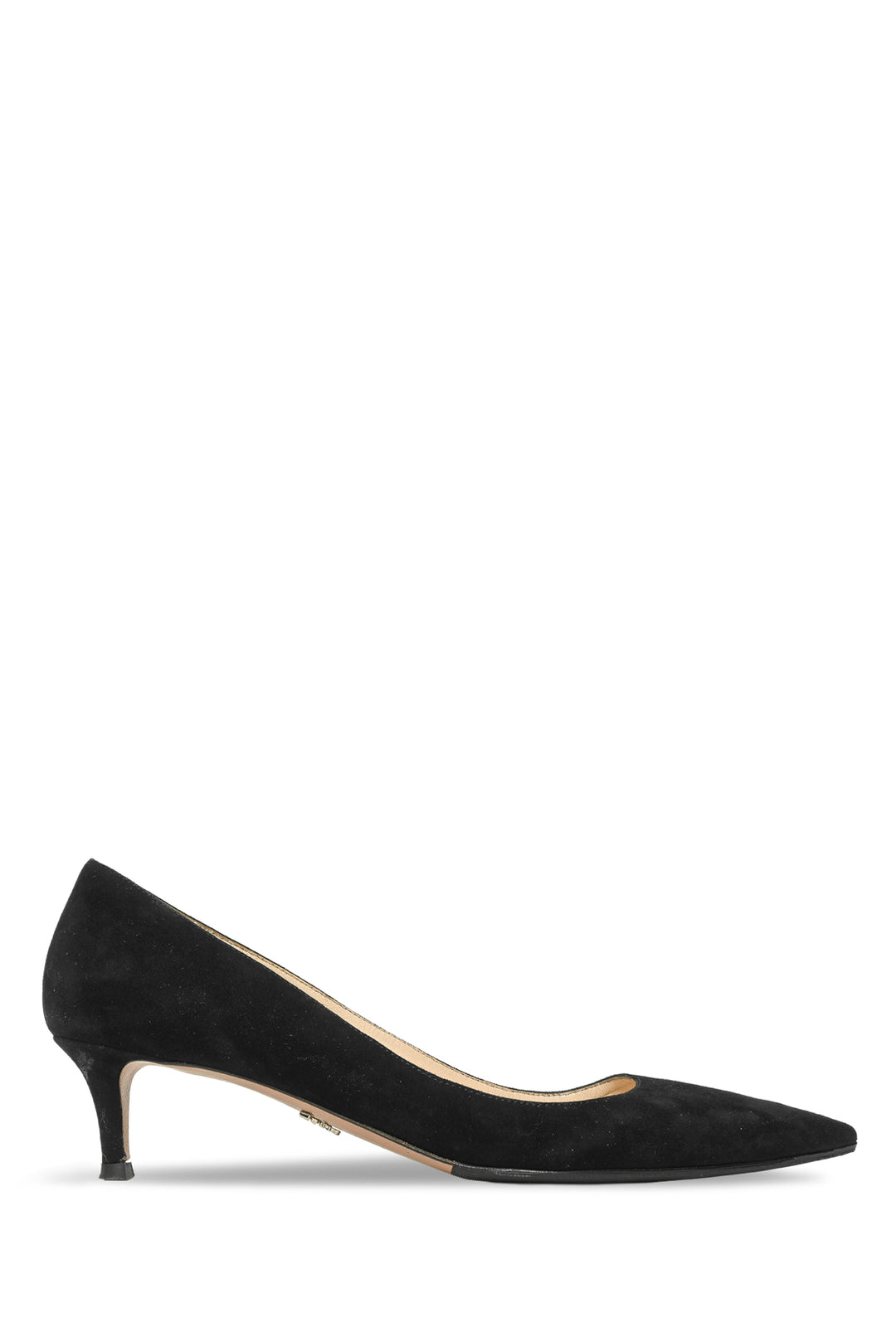 Prada Size 40 Kitten Heel Suede Pumps