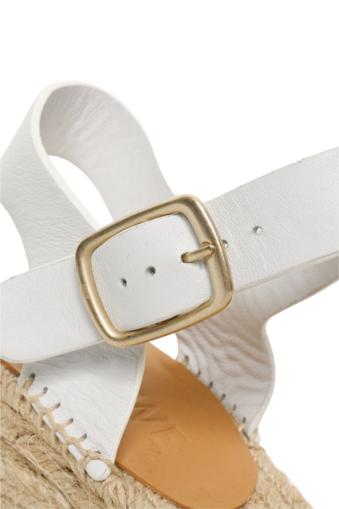 Loewe Size 35 Canvas & Leather Espadrille Wedge Sandals