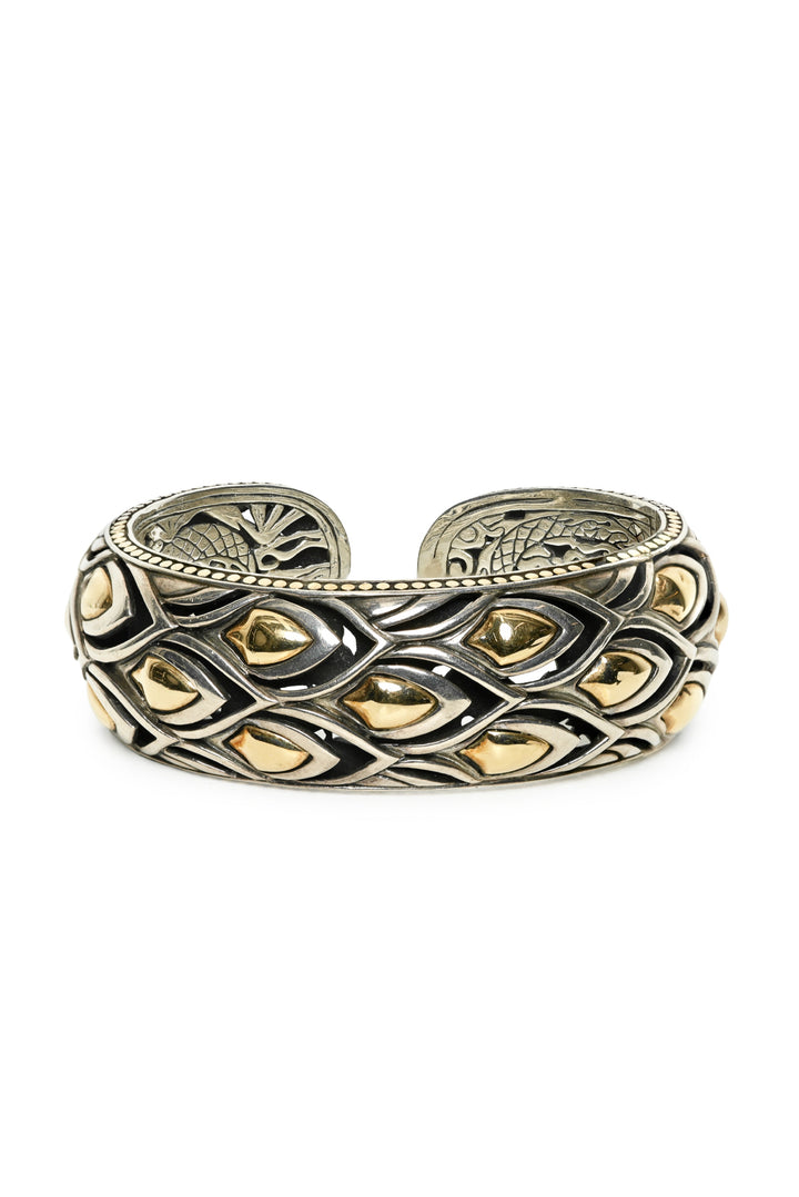 John Hardy Sterling Silver & 18K Gold Legends Naga Cuff Bracelet