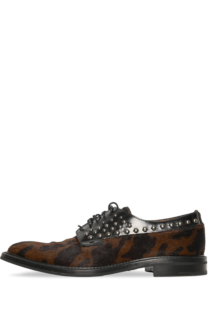 Church's Size 7 Leopard Studded Derby Loafers