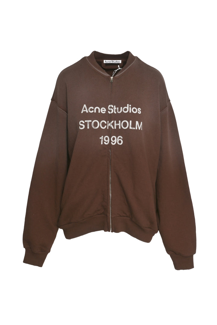 Acne Studios Size L Logo Washed Zip-Up Cardigan