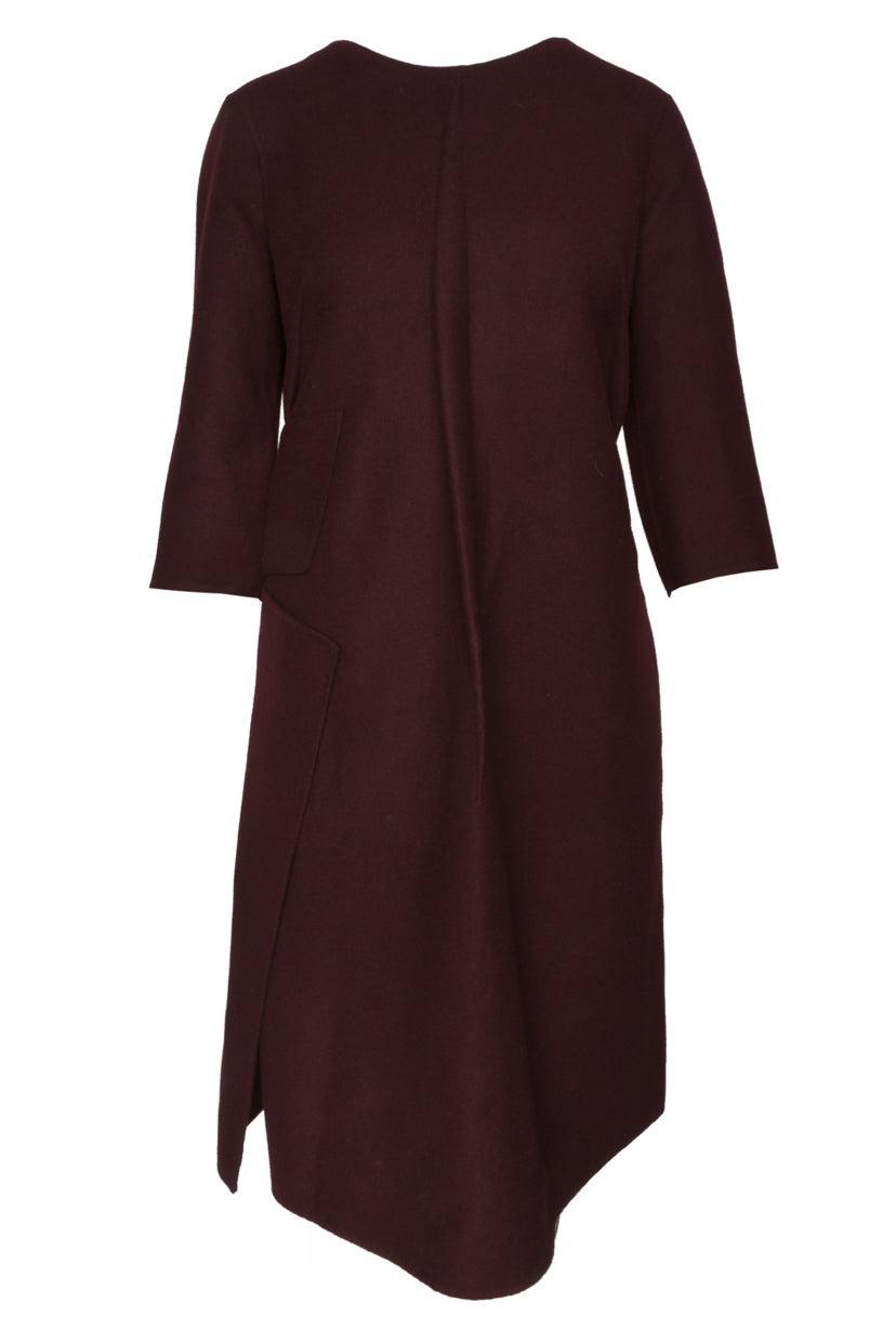 Jil Sander Size 40 Pleated Front Wool Dress