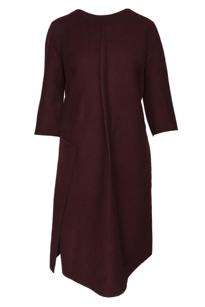 Jil Sander Size 40 Pleated Front Wool Dress