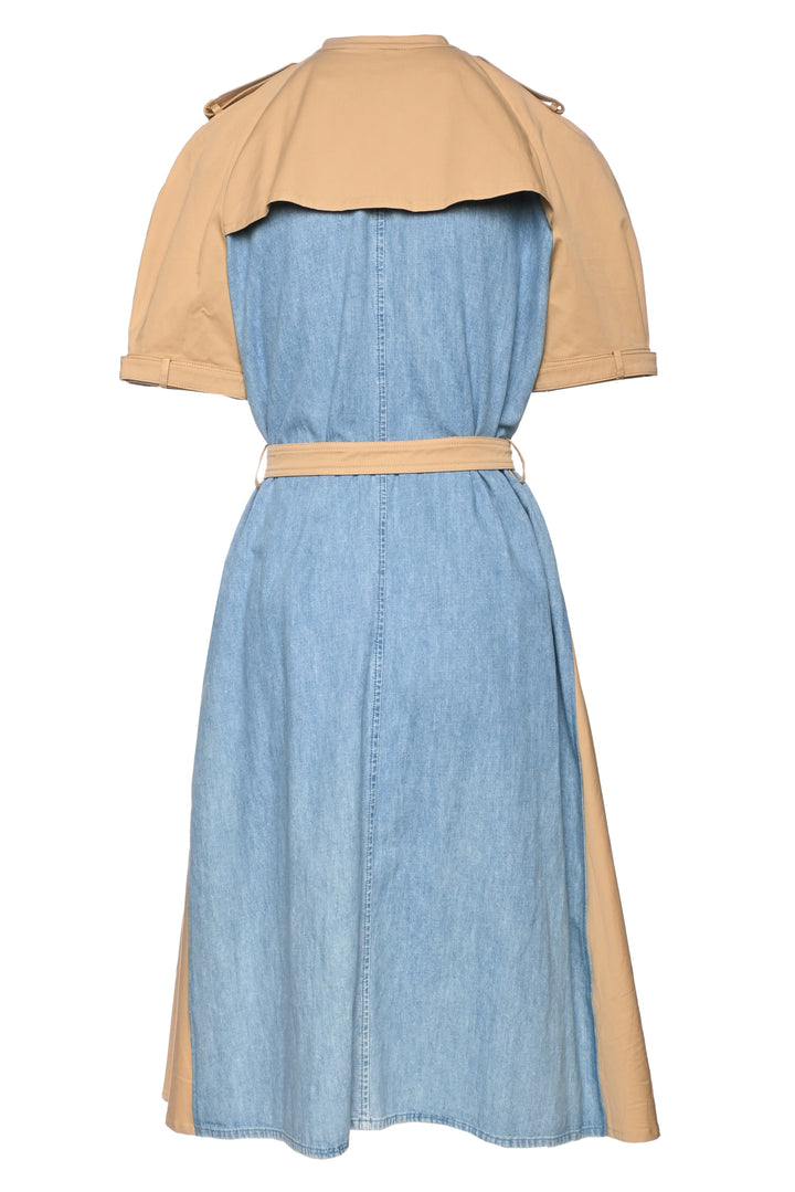 Weekend Max Mara Size 8 Denim & Cotton Dress