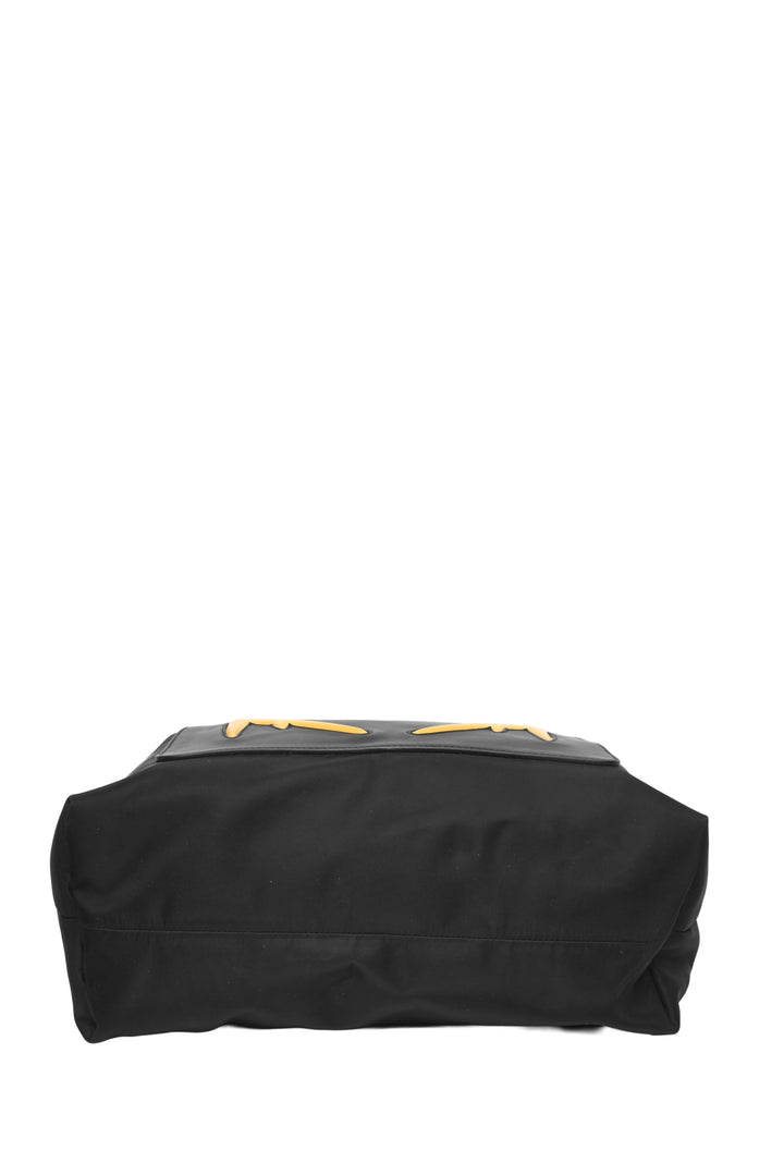 Fendi Men's Diabolic Eyes Nylon & Leather Tote