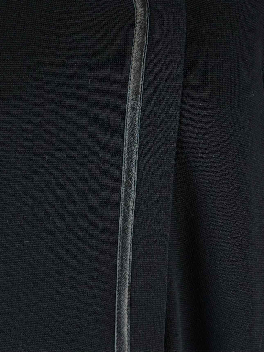 Eileen Fisher Size XL Knit & Leather Trim Coat