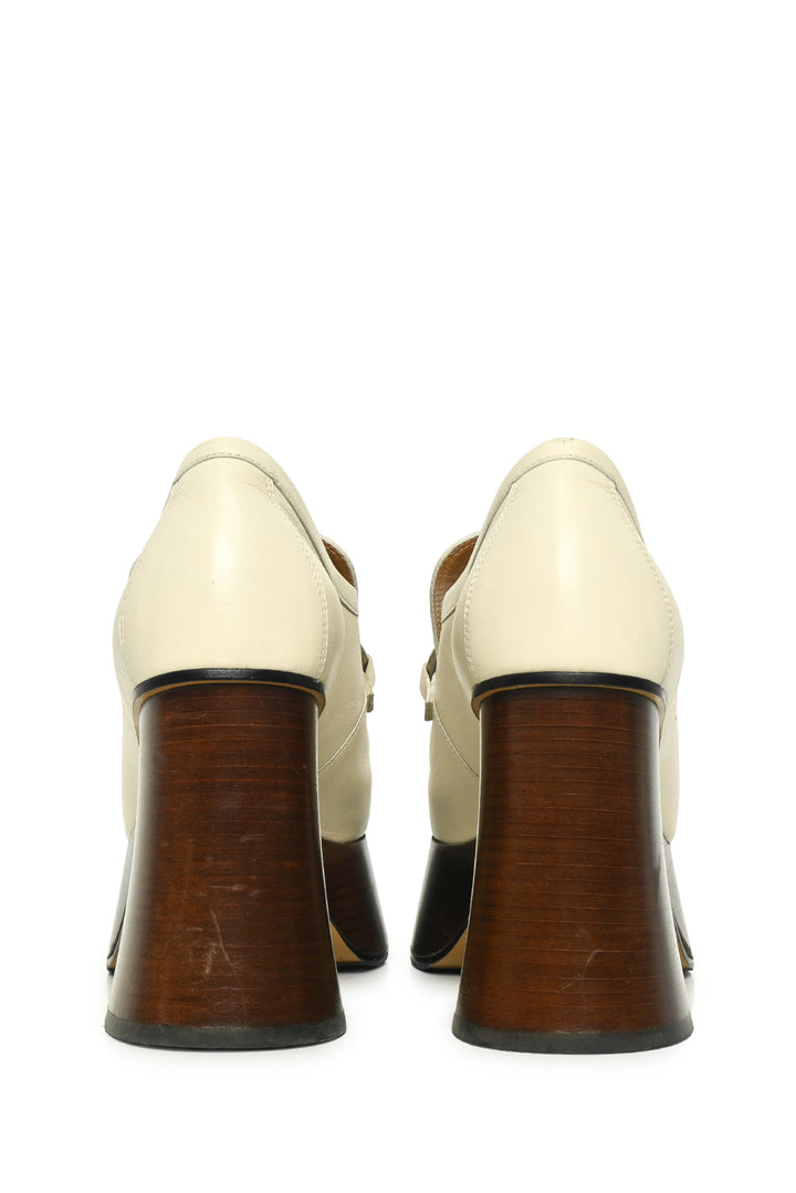 Gucci Size 38 Horsebit Platform Loafers