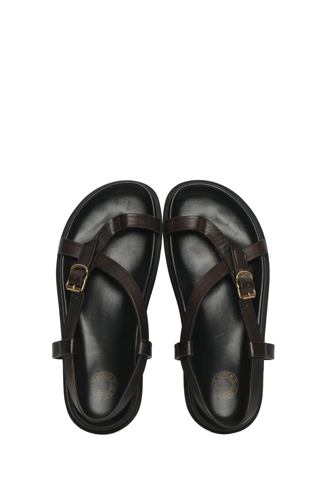 Dries Van Noten Size 40 Leather Strappy Buckle Sandals