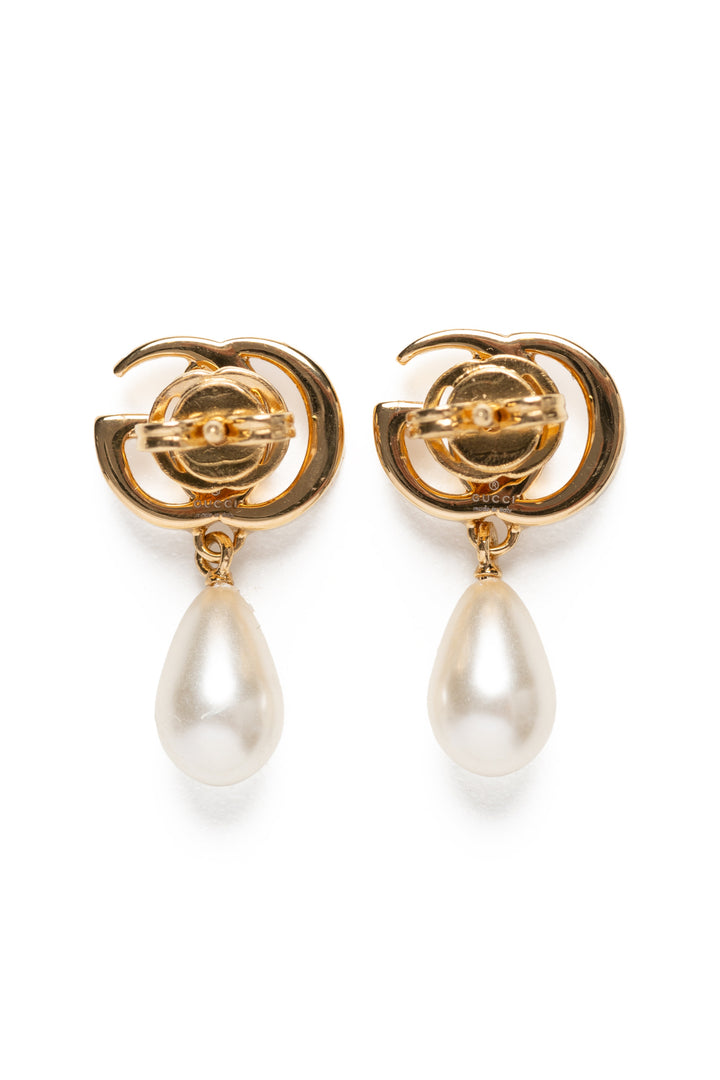 Gucci GG Marmont Pearl Drop Earrings