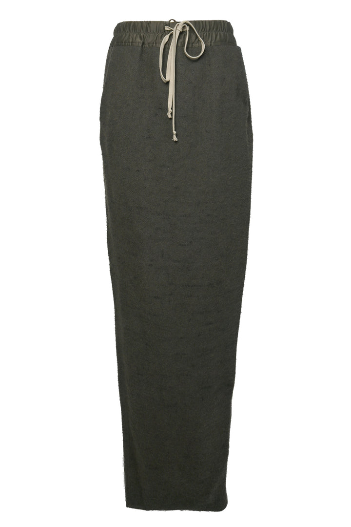 Rick Owens Size 42 Sisyphus F/W 18 Distressed Camel Hair & Linen Maxi Skirt