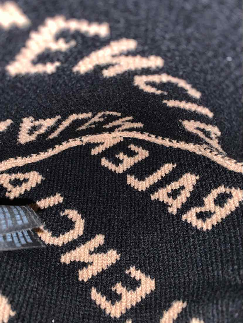 Balenciaga Size OS 2021 Allover Logo Beanie Hat