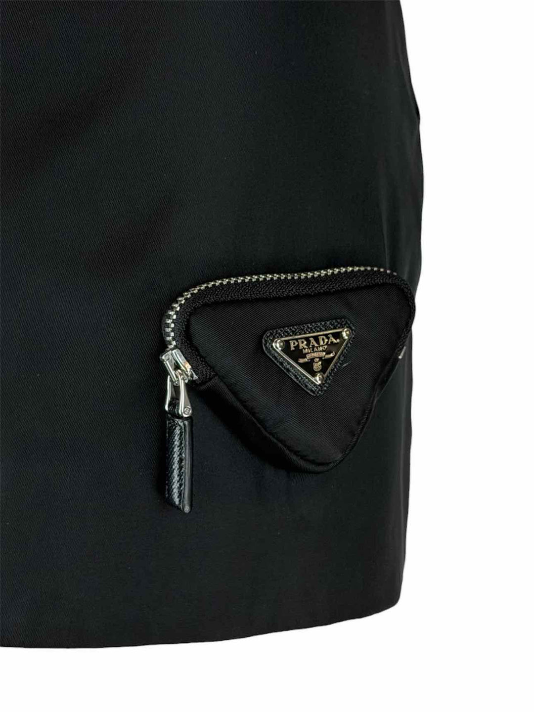 Prada Size 36 2023 Zipped-Pouch Re-Nylon Mini Skirt