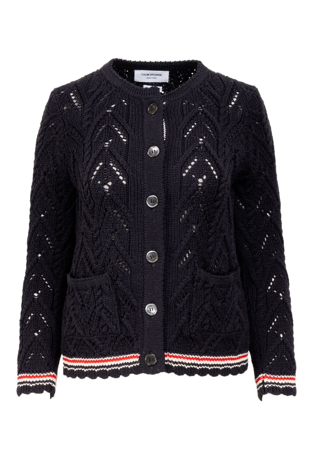 Thom Browne Size 36 Knit Merino Wool Cardigan