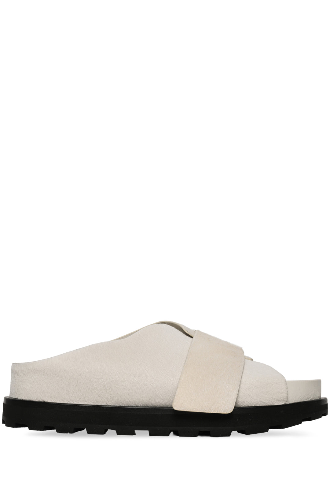 Jil Sander Size 40 Cross Strap Pony Slides
