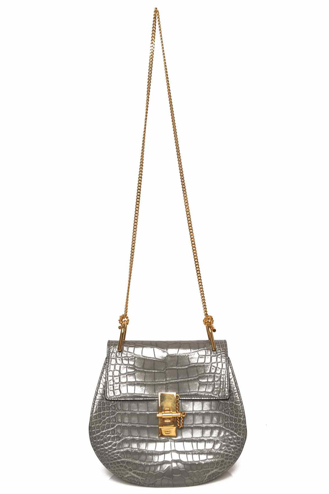 Chloe Alligator Drew Crossbody