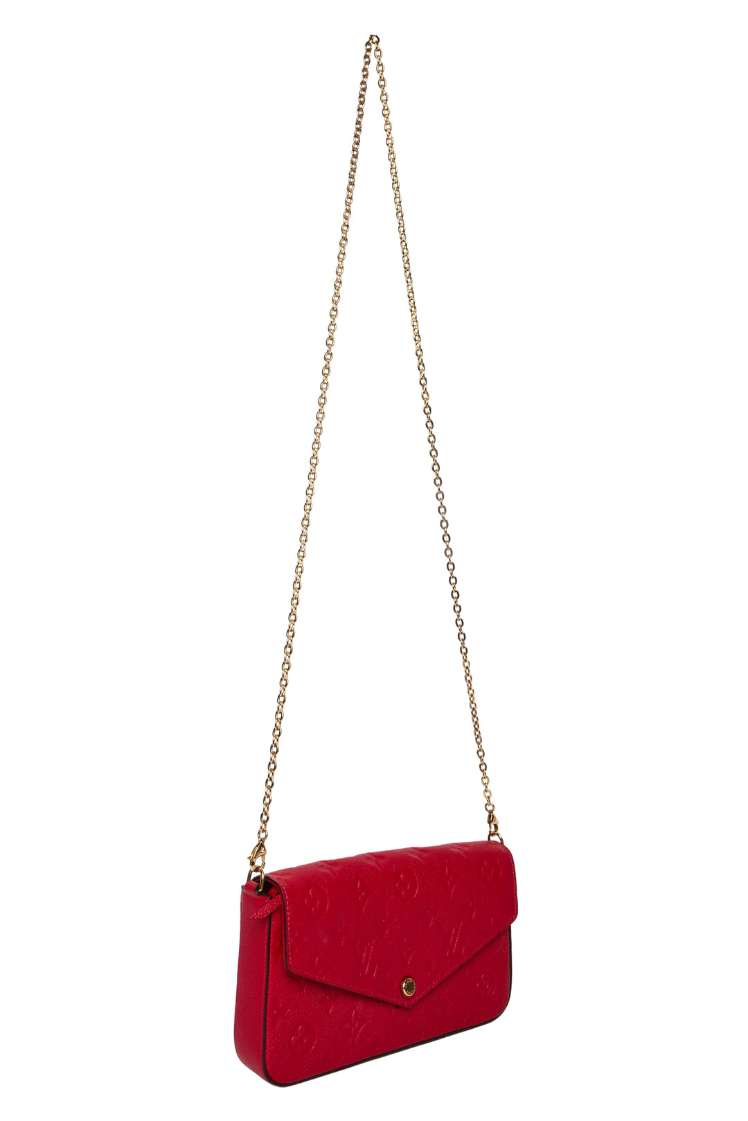 Louis Vuitton Monogram Empreinte Leather Felicie Pochette Chain Wallet Crossbody