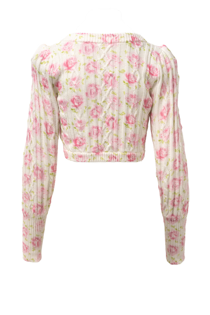 Love Shack Fancy Size S Bishop Crop Cardigan