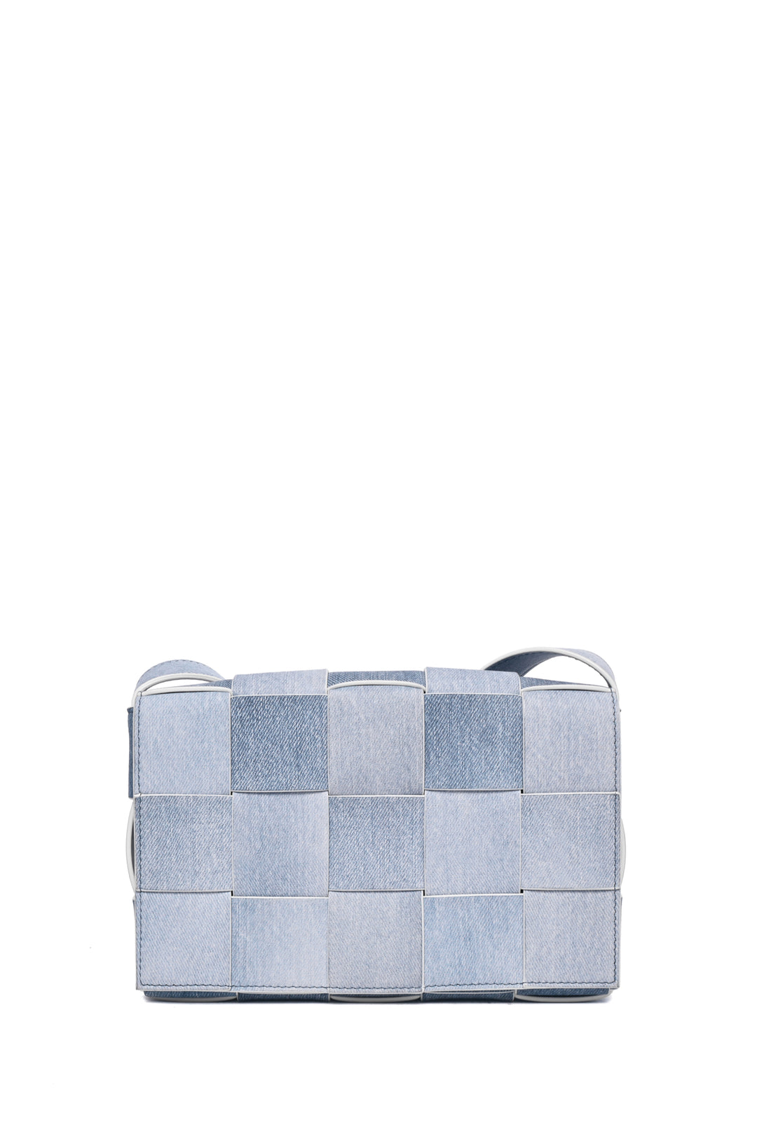 Bottega Veneta  Denim Print Intreccio Cassette Crossbody
