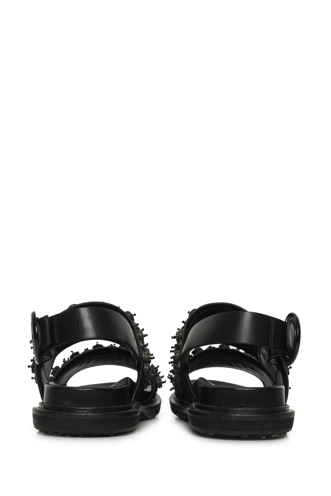 Marni Size 37.5 Embellished Leather Slingback Sandals