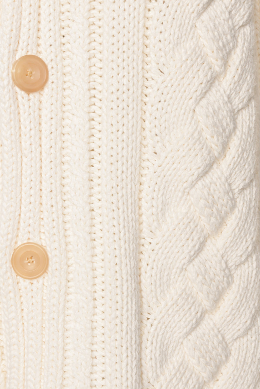 Frank & Eileen Size L Cotswolds Cable Knit Cardigan