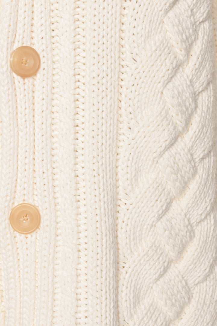 Frank & Eileen Size L Cotswolds Cable Knit Cardigan