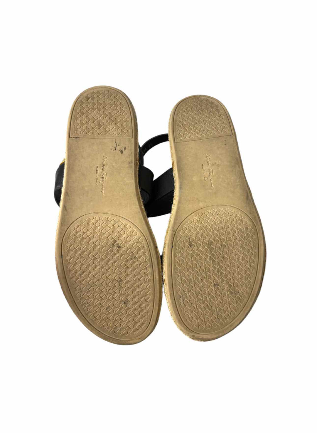 Ferragamo Size 8.5 Cut Out Leather Sandals