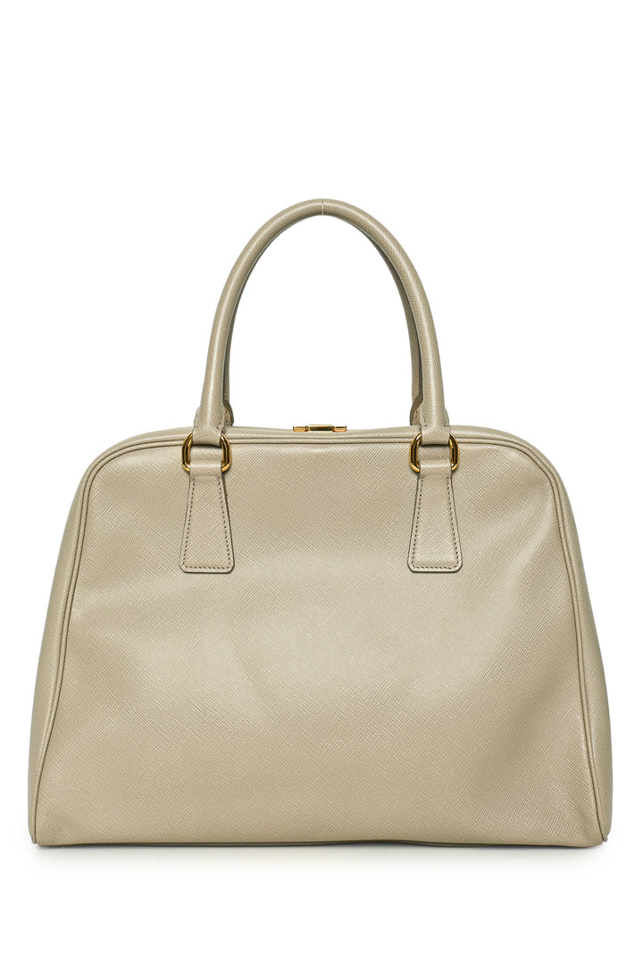 Prada Saffiano Lux Pyramid Frame Purse