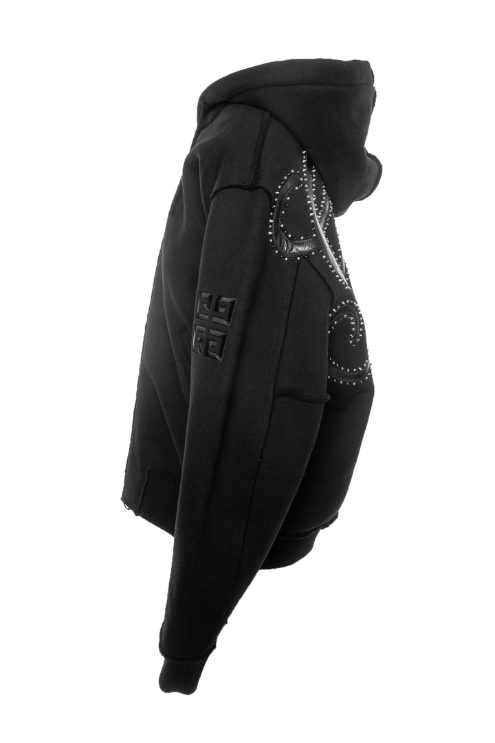 Givenchy Size L Men's Bomber Jacket w/ Leather Logo Script