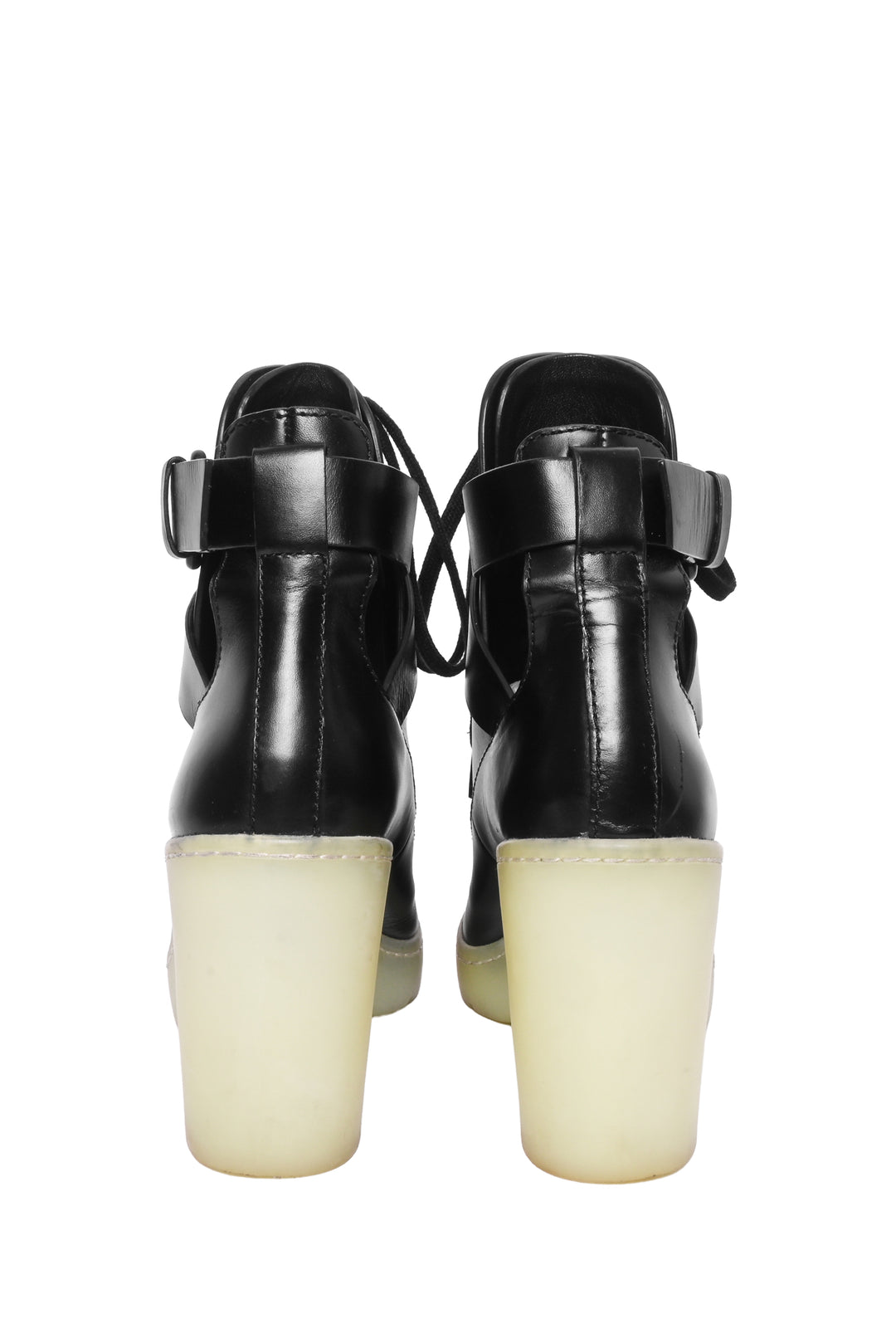 Alexander Wang Size 36 Lace-Up Cutout Leather Ankle Boots