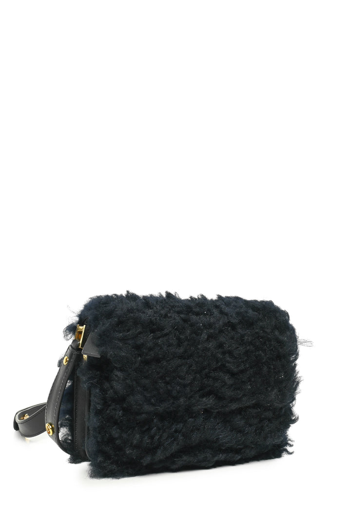 Marni Trunk Mini Shearling Crossbody