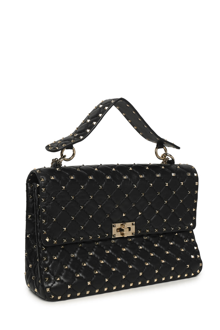 Valentino Large Rockstud Spike Nappa Leather Shoulder Bag