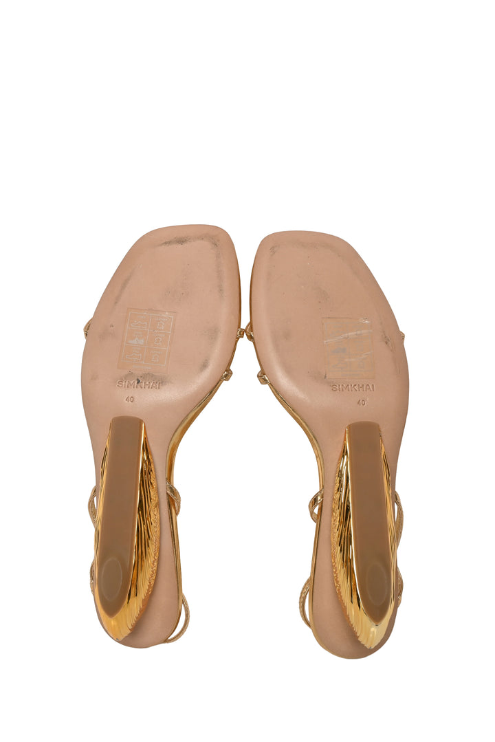 Simkhai Size 40 Bridget Shell Wedge Sandals