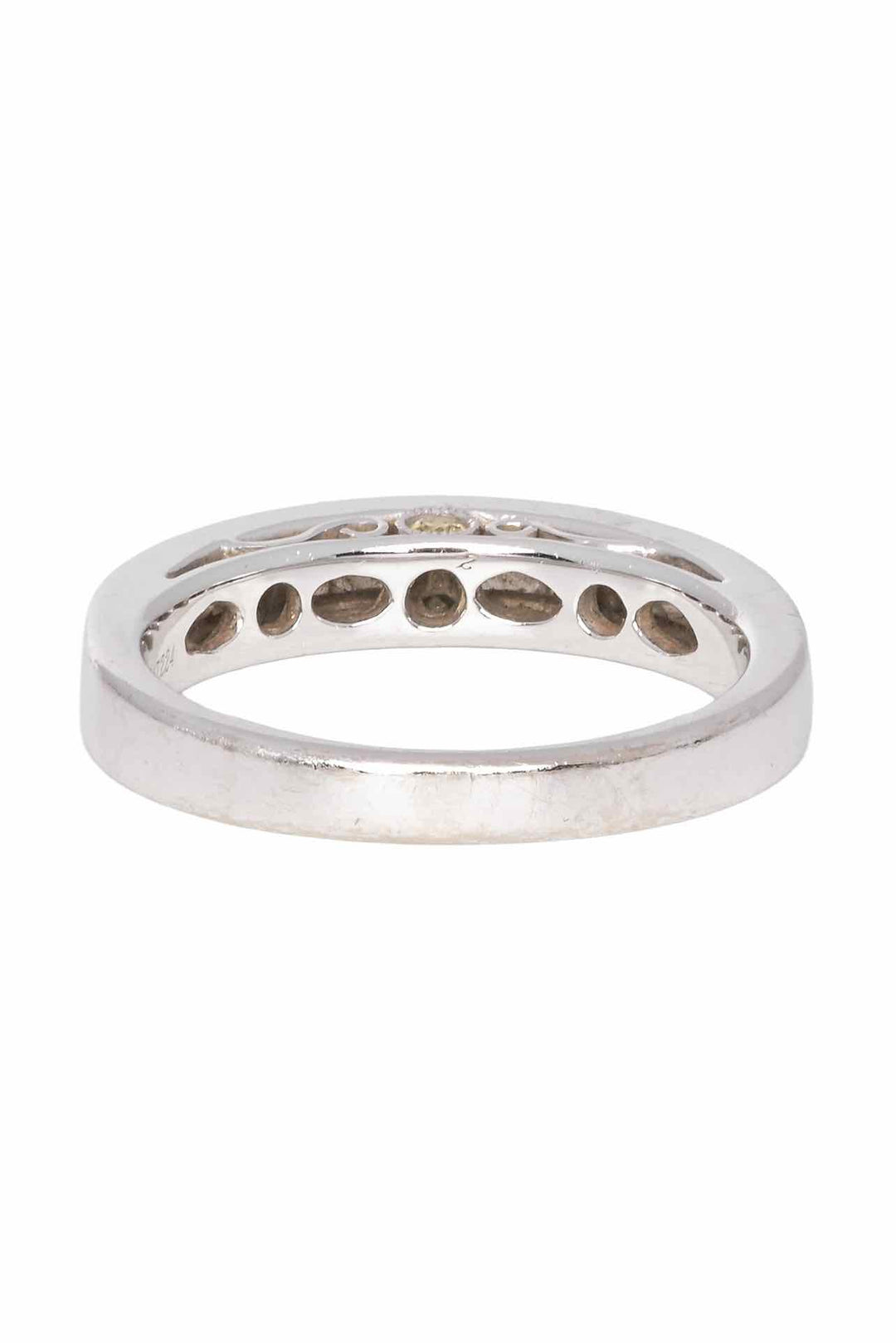 Simon G Size 5  18K White Gold Diamond Anniversary Band Ring
