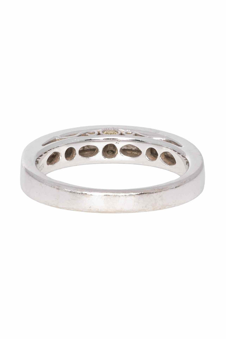 Simon G Size 5  18K White Gold Diamond Anniversary Band Ring