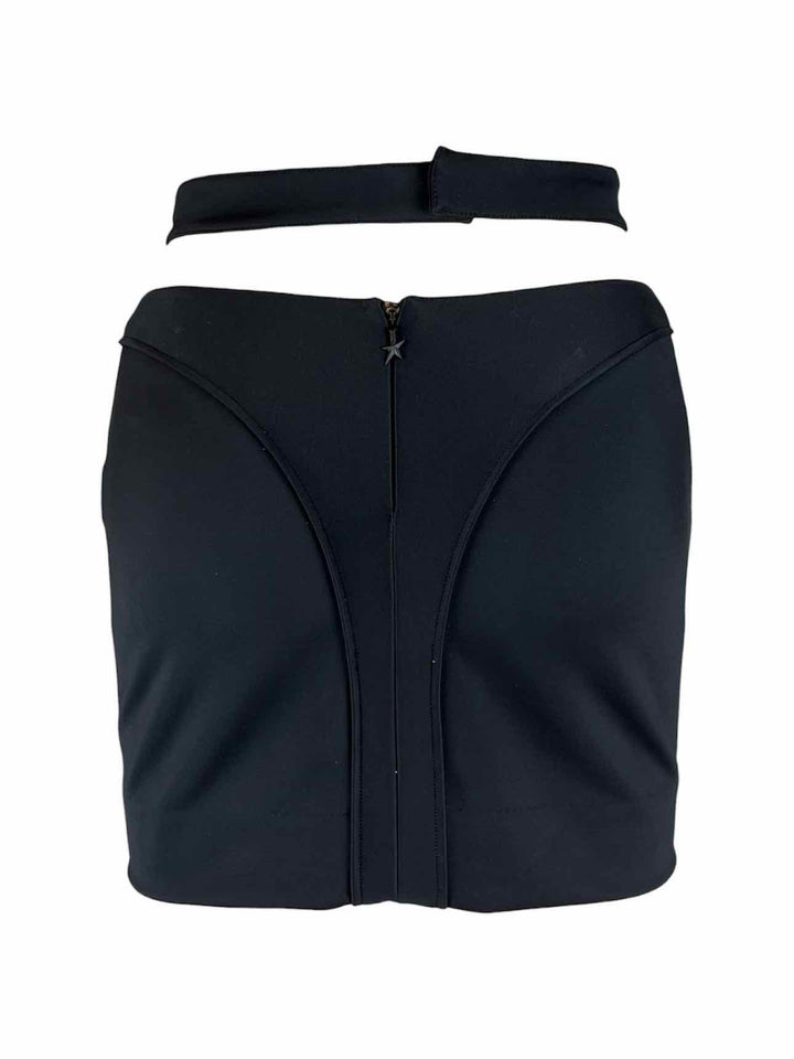 Mugler Size 34 Cutout Jersey Mini Skirt