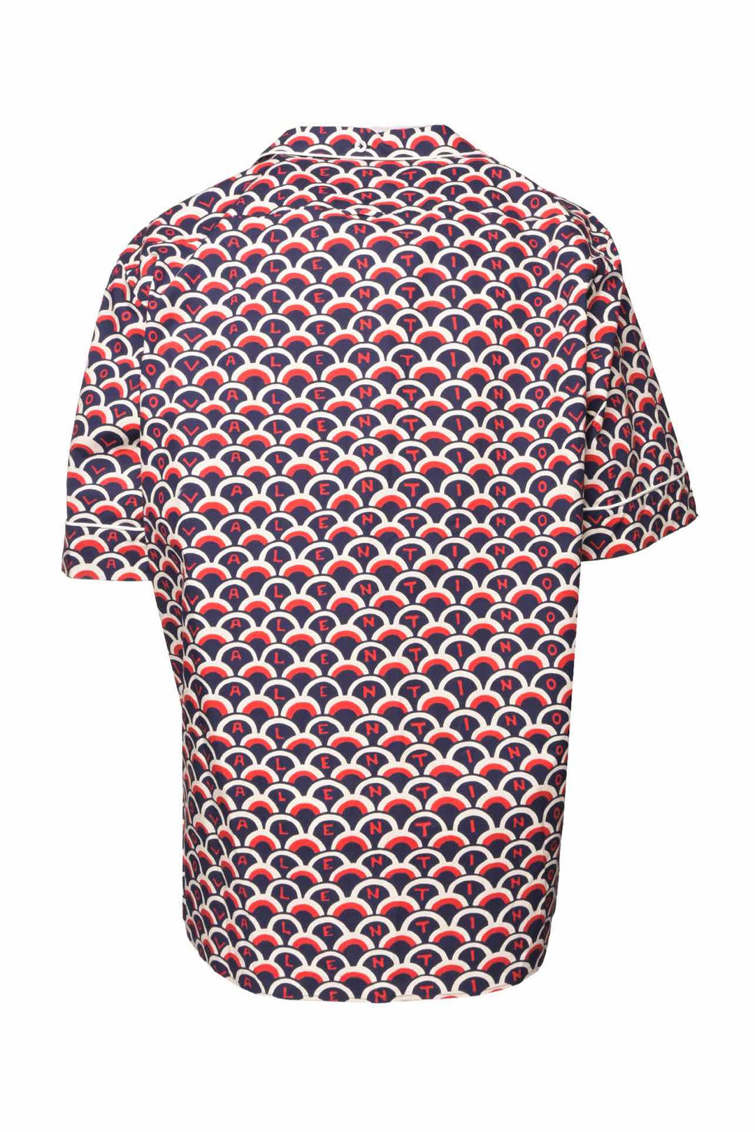 Valentino Size 42 Men's Scale Print Bowling Shirt Short Sleeve