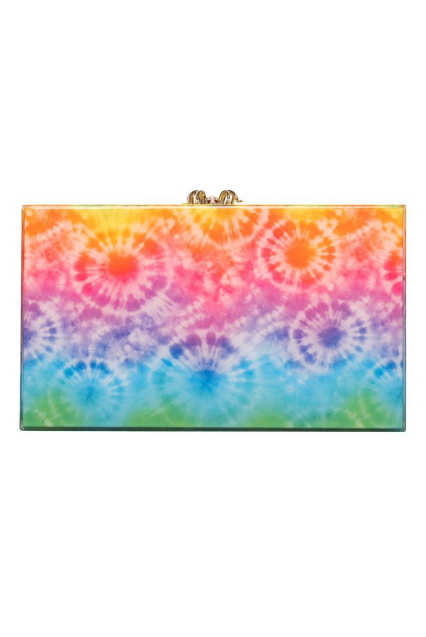 Charlotte Olympia Rainbow Tie-Dye Pandora Clutch