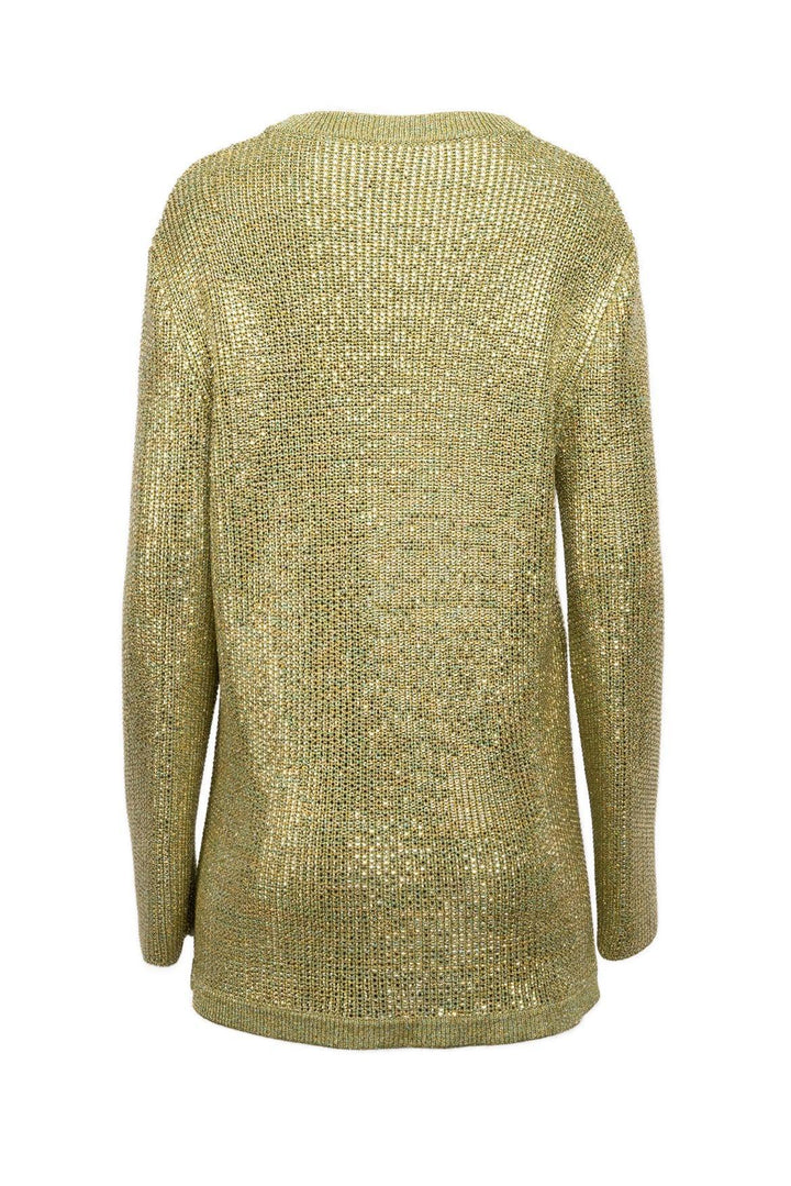 Gucci Size L Yellow & Green Crystal Cardigan