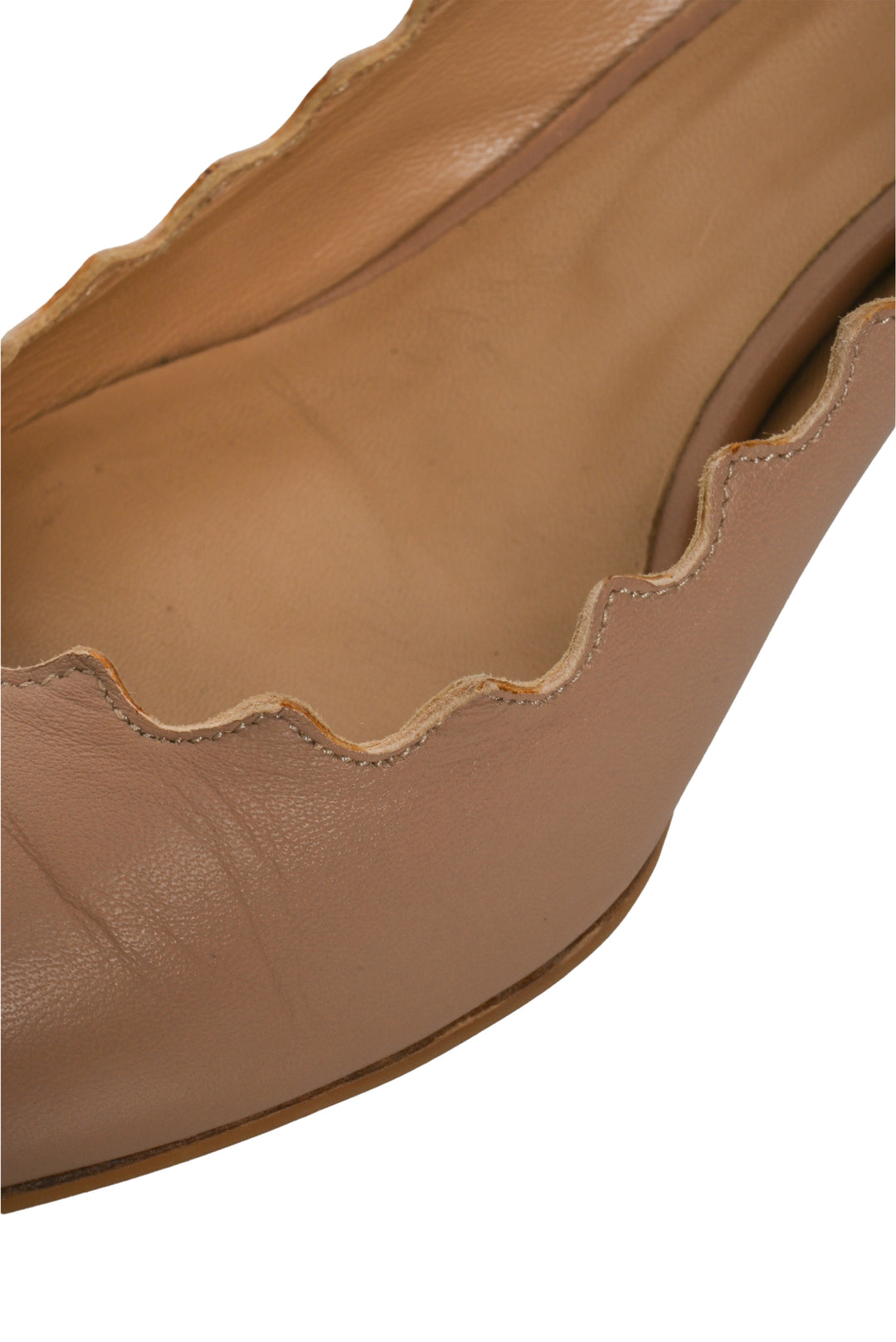 Chloe Size 39 Scalloped Lauren Mid Heel Pumps