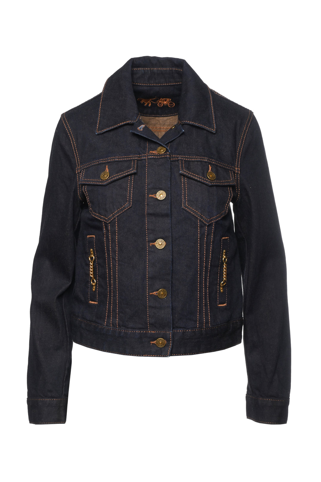 Coach Size 2 1941 Everday Logo Chain Denim Jacket
