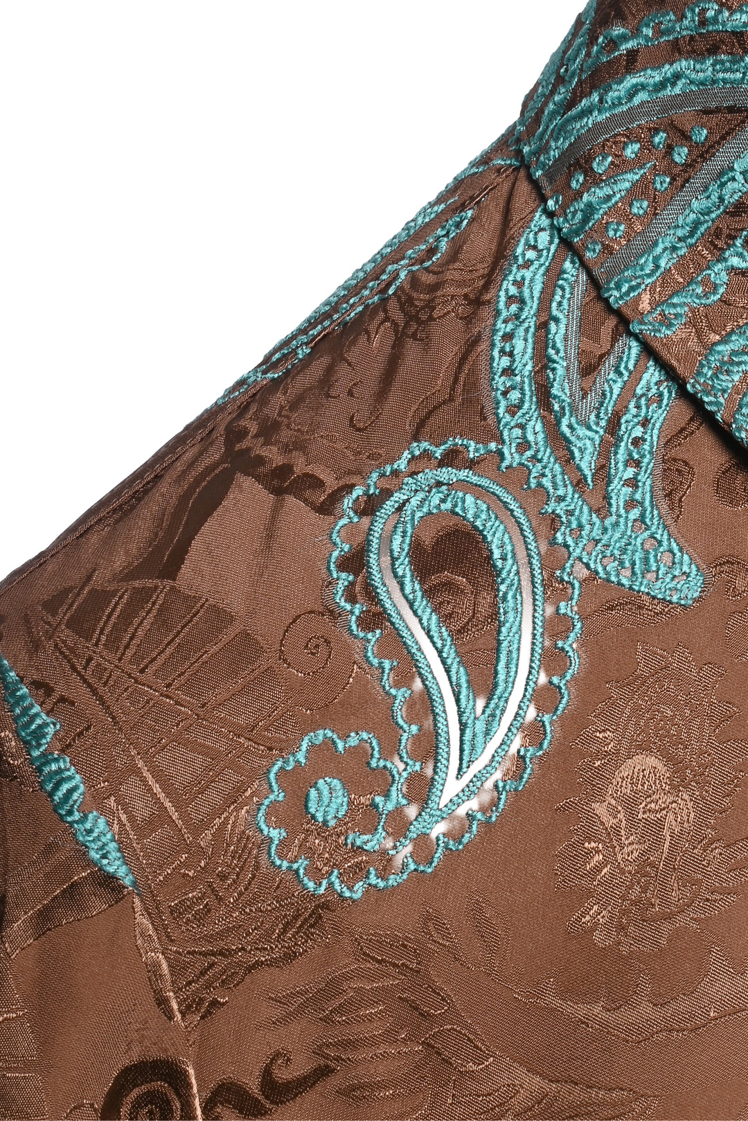 Tory Burch Size 4 Satin Paisley Embroidered Shirt