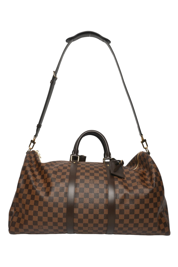 Louis Vuitton 2022 Damier Ebene Keepall Bandouliere 55